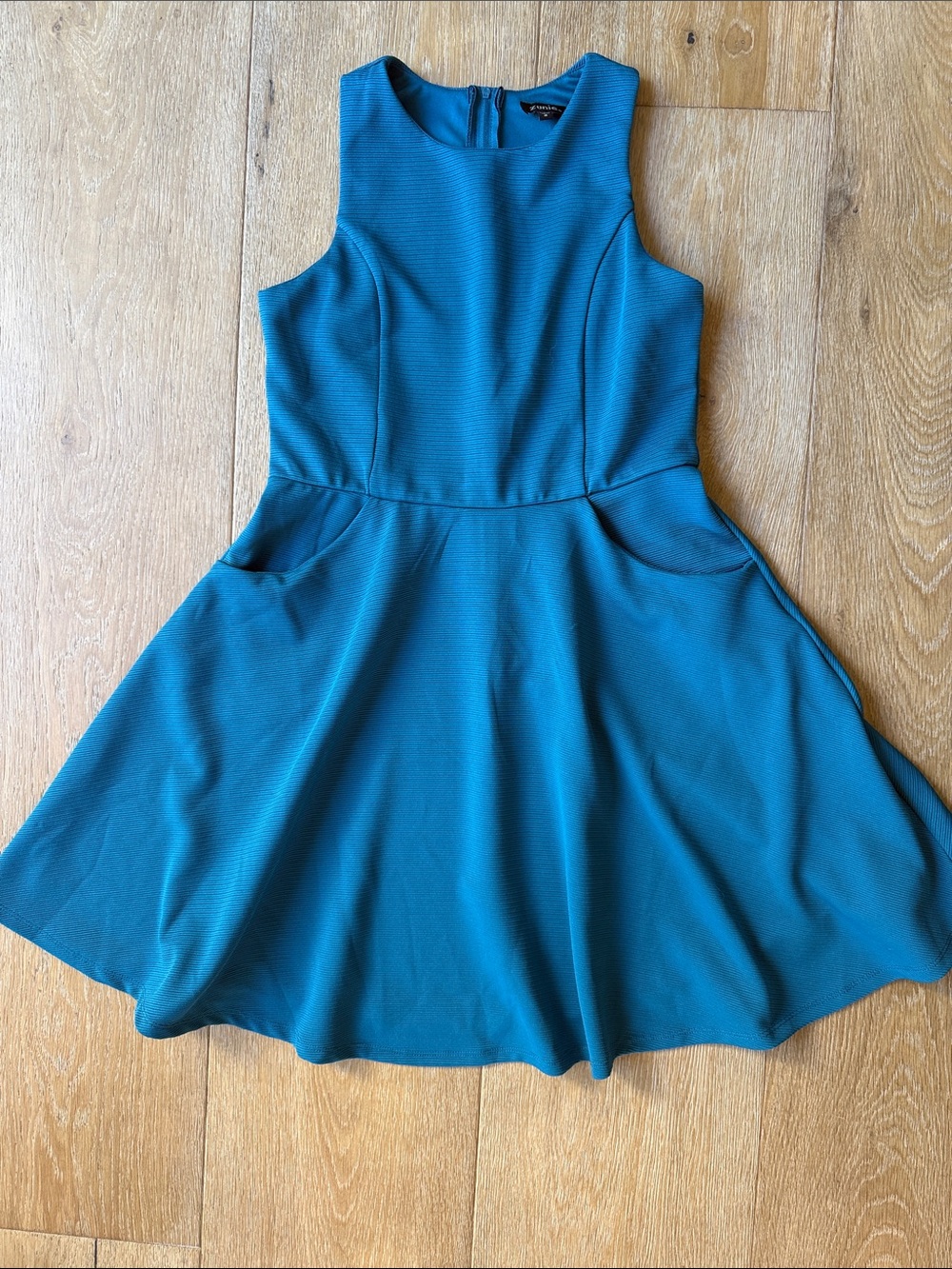 Zunie Teal Fit-and-Flare Dress